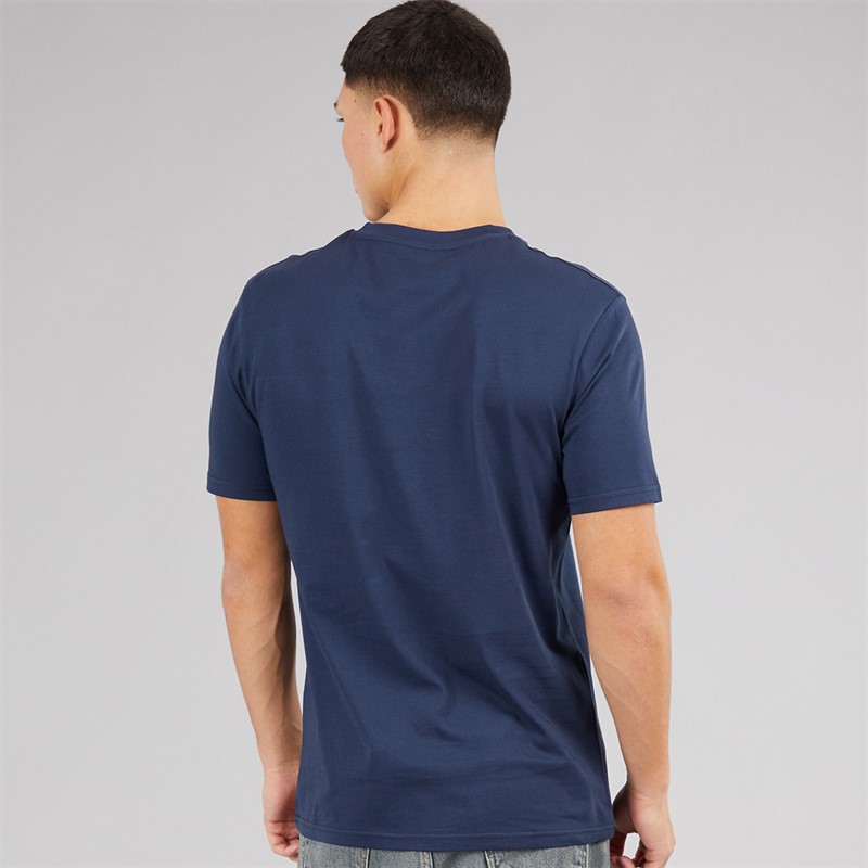 Ellesse Mens Squalius Retro Stripe T-Shirt Navy
