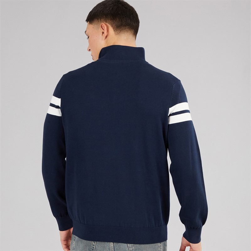 Ellesse Mens Dison 1/2 Zip Knitted Jumper Navy