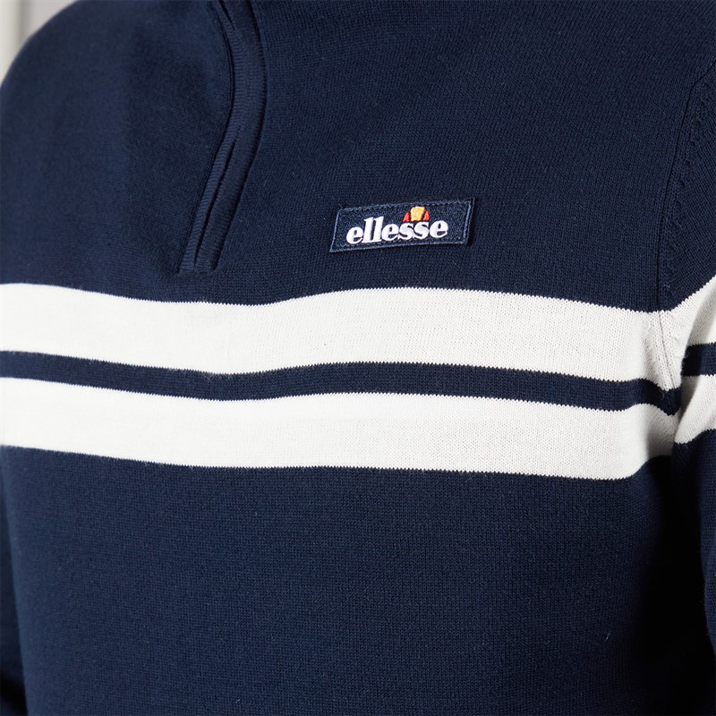 Ellesse Mens Dison 1/2 Zip Knitted Jumper Navy