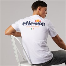 Ellesse Herren Georgio Rücken Logo T Shirt Weiß