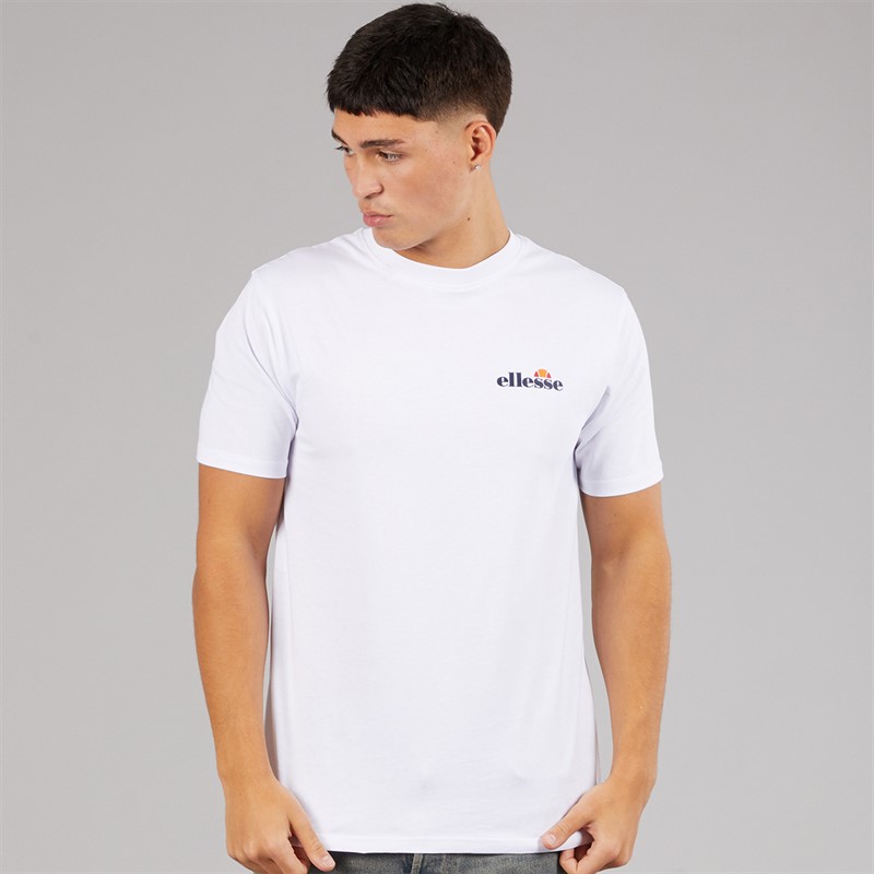 Ellesse Herren Georgio Rücken Logo T Shirt Weiß