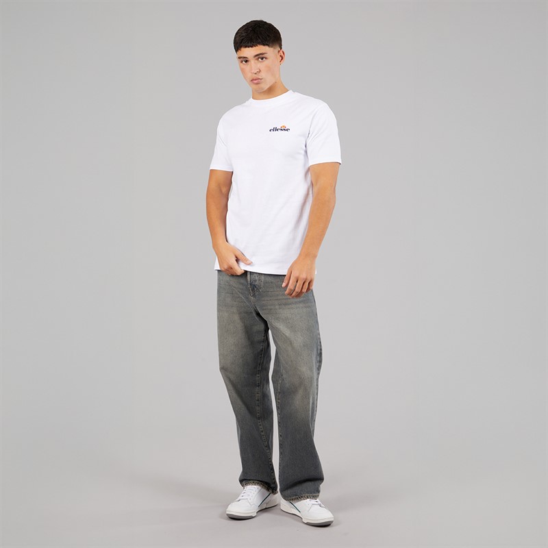 Ellesse Herren Georgio Rücken Logo T Shirt Weiß