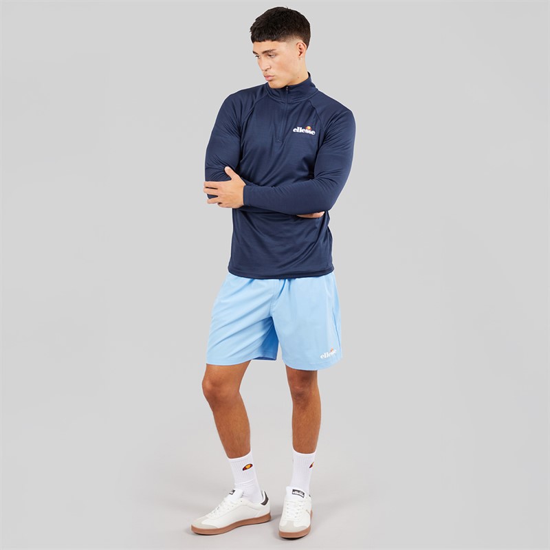 Ellesse Heren Brandon 1/4 Rits Hardloopshirt Navy