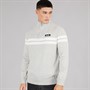 Ellesse Mens Dison 1/2 Zip Knitted Jumper Light Grey Marl