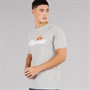 Ellesse Mens Prado 2 Large Logo T-Shirt Grey Marl