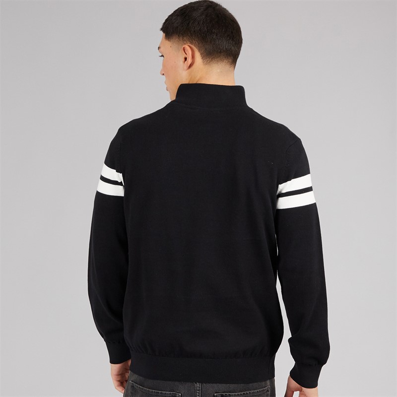 Ellesse Mens Dison 1/2 Zip Knitted Jumper Black