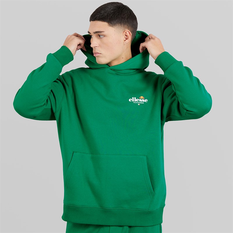 Ellesse Mens Recke Relaxed Fit Hoodie Green