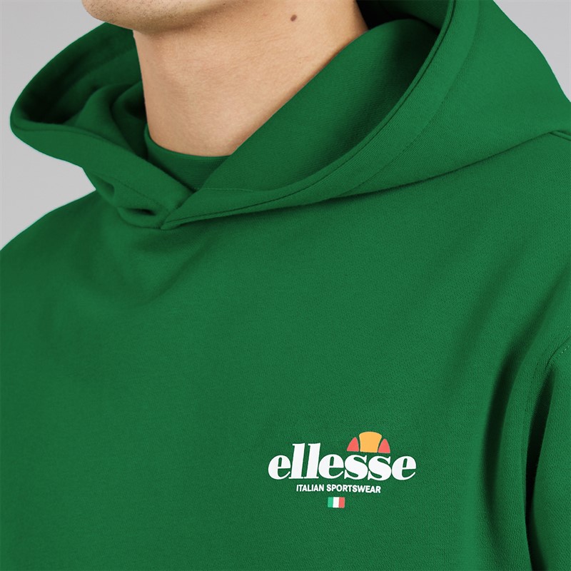 Ellesse Mens Recke Relaxed Fit Hoodie Green