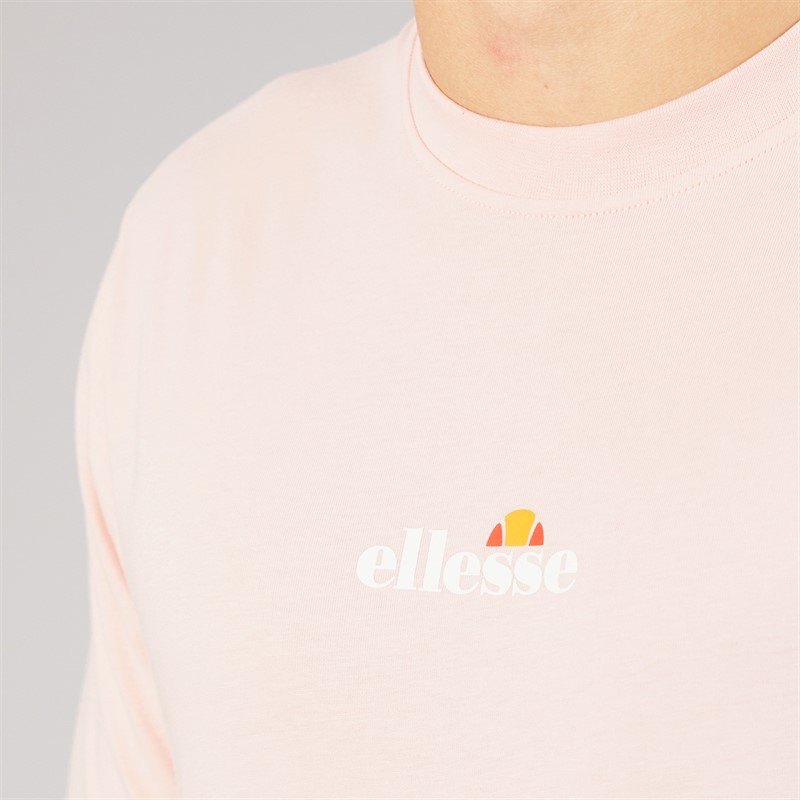 Ellesse Mens Ollio 2 Central Logo T-Shirt Light Pink