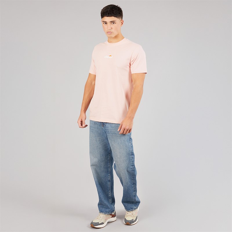 Ellesse Mens Ollio 2 Central Logo T-Shirt Light Pink