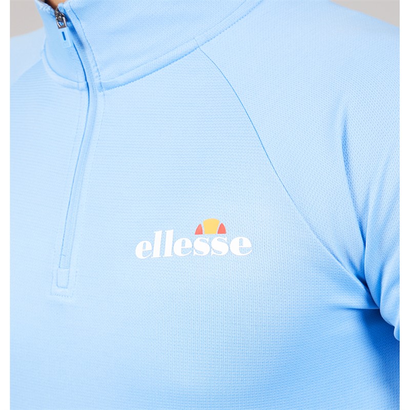 Ellesse Herren Brandon 1/4 Zip Lauf Oberteil Blau