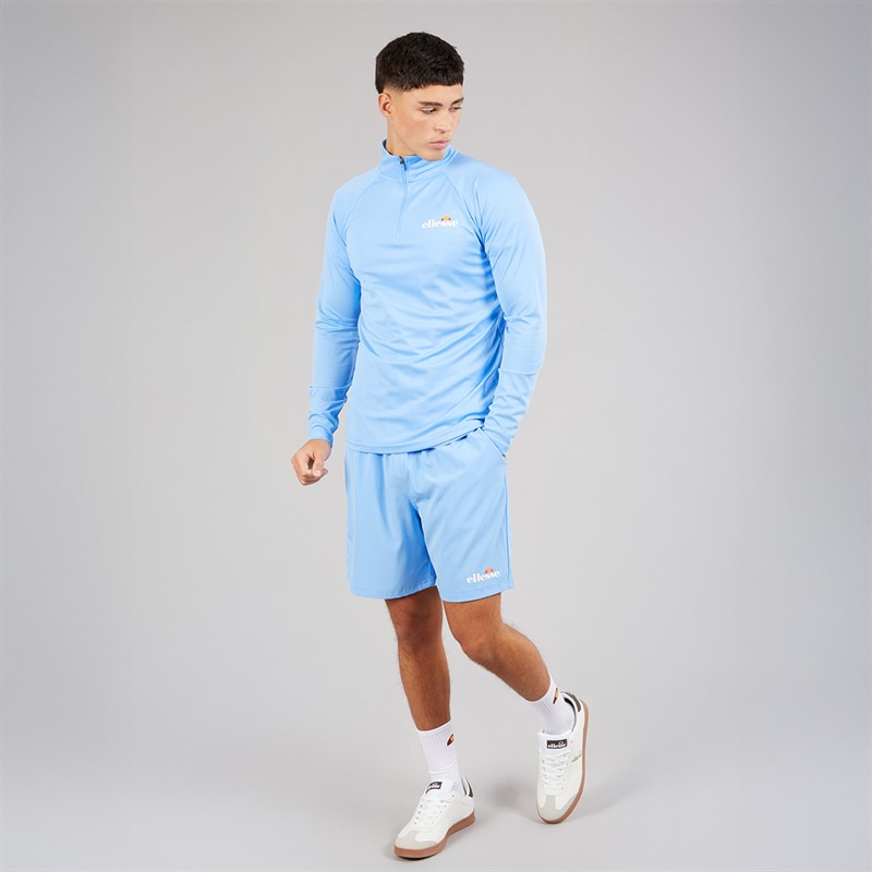 Ellesse Herren Brandon 1/4 Zip Lauf Oberteil Blau