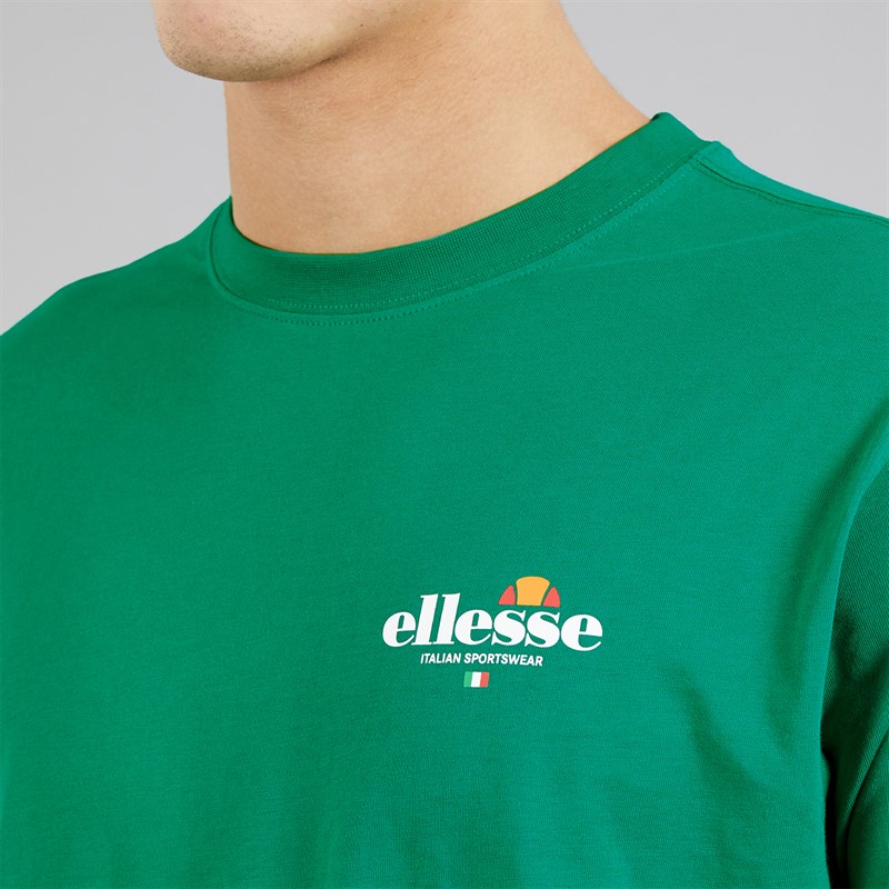 Ellesse Mens Lyon Relaxed Fit Back Logo T-Shirt Green