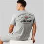 Ellesse Mens Lyon Relaxed-Fit Back Logo T-Shirt Grey