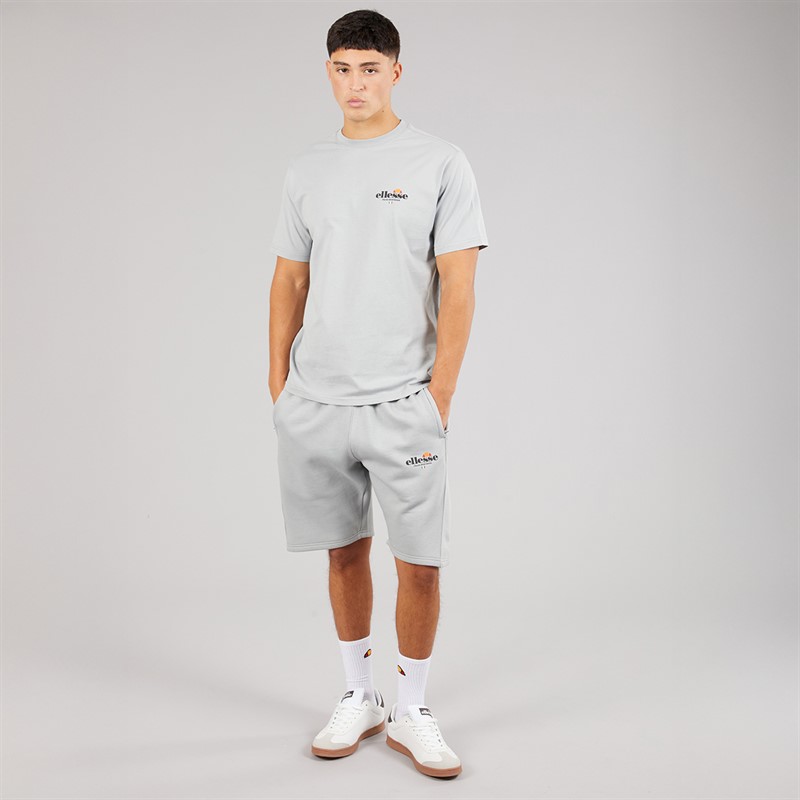 Ellesse Mens Lyon Relaxed-Fit Back Logo T-Shirt Grey