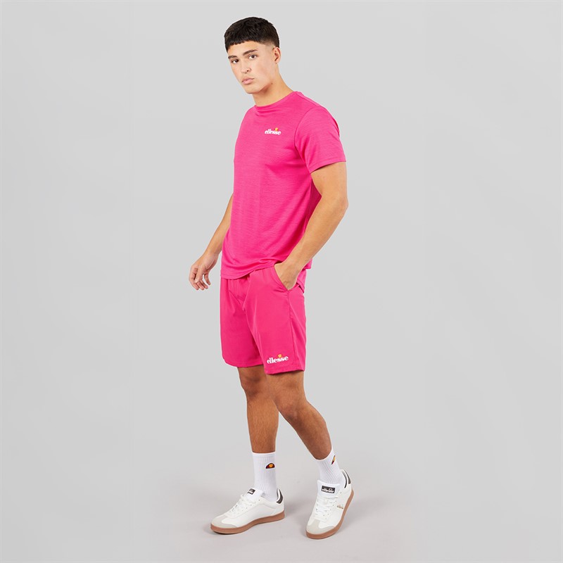 Ellesse Mens Beveth 7 Inch Running Shorts Hot Pink