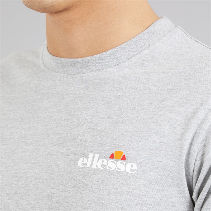 Ellesse Mens Malbory 2 Left Chest T-Shirt Grey Marl