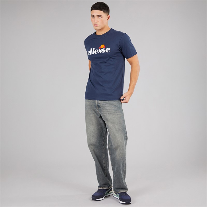 Ellesse Mens Prado 2 Large Logo T-Shirt Navy
