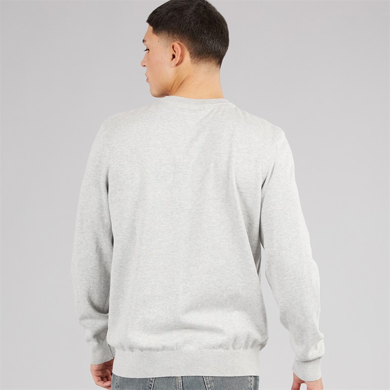 Ellesse Mens Doyle Knitted Jumper Light Grey Marl
