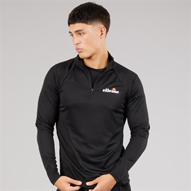 Buy Ellesse Mens Brandon 1/4 Zip Running Top Black