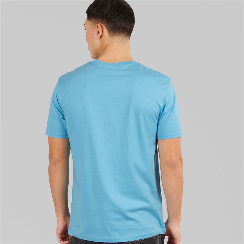 Ellesse Mens Squalius Retro Stripe T-Shirt Blue