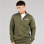 Ellesse Mens Benevento 1/4 Zip Sweatshirt Khaki