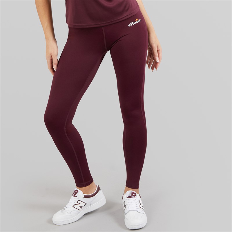 Ellesse Damen Deana Hohe Taille Enge Hosen Leggings Dark Purple