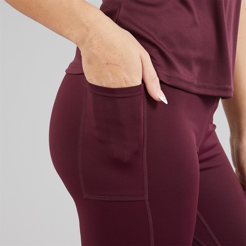 Ellesse Damen Deana Hohe Taille Enge Hosen Leggings Dark Purple