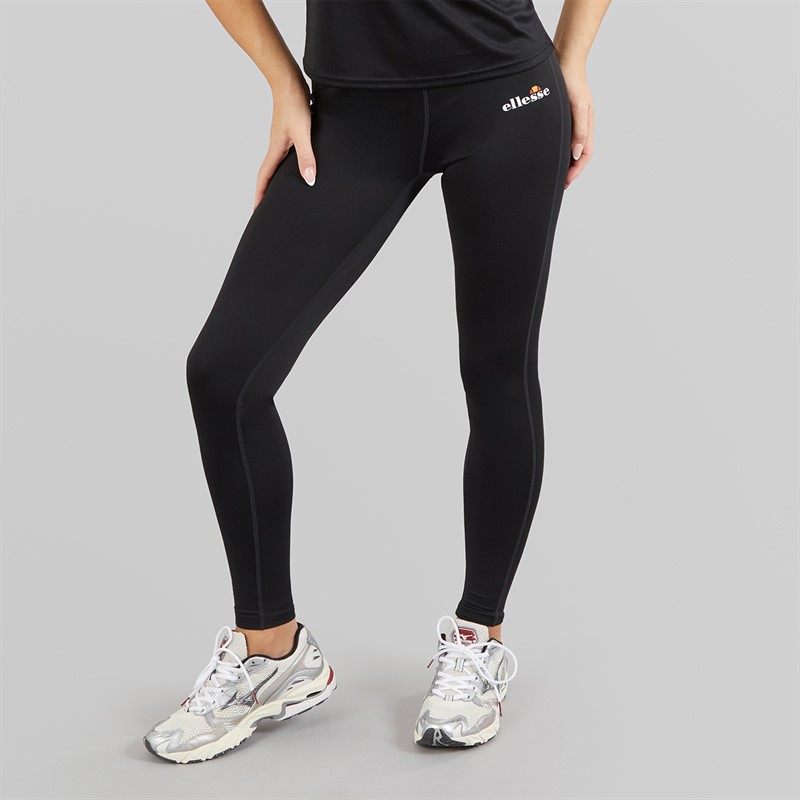 Ellesse Damen Deana Hohe Taille Enge Hosen Leggings Schwarz
