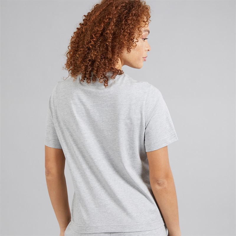 Ellesse Damen Stauf Logo T Shirt Light Grey Marl