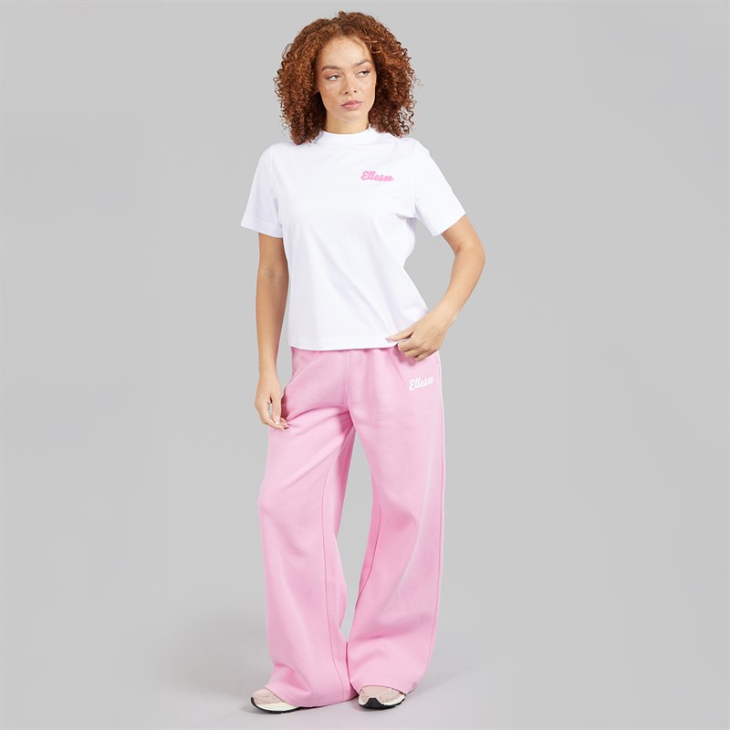 Ellesse Damen Ivana T Shirt Weiß/Bright Pink