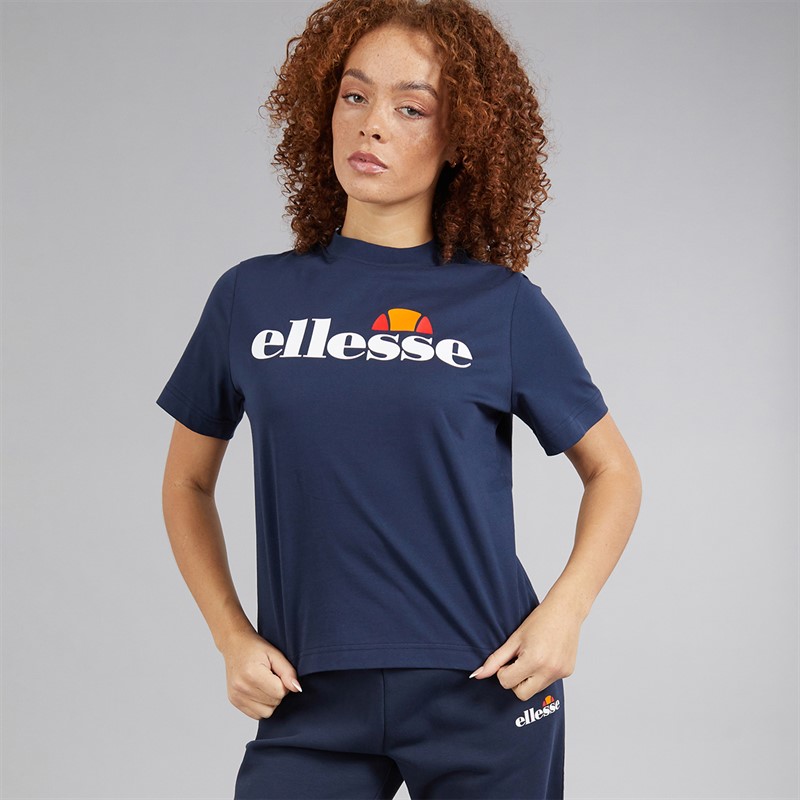 Ellesse Damen Stauf Logo T Shirt Navy