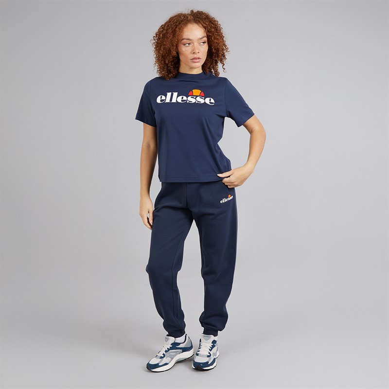 Ellesse Damen Stauf Logo T Shirt Navy