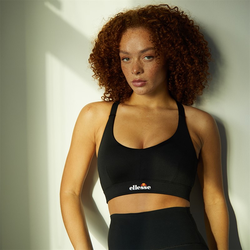 Ellesse Damen Dory Hoch Impact Sport BH Schwarz