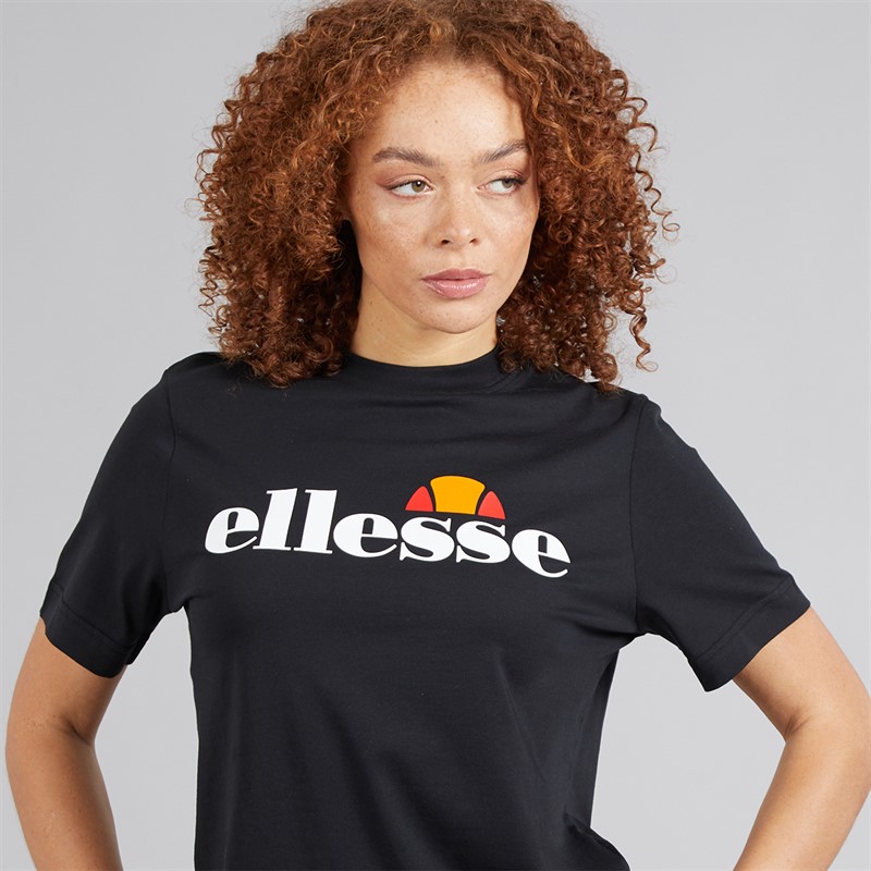 Ellesse Damen Stauf Logo T Shirt Schwarz