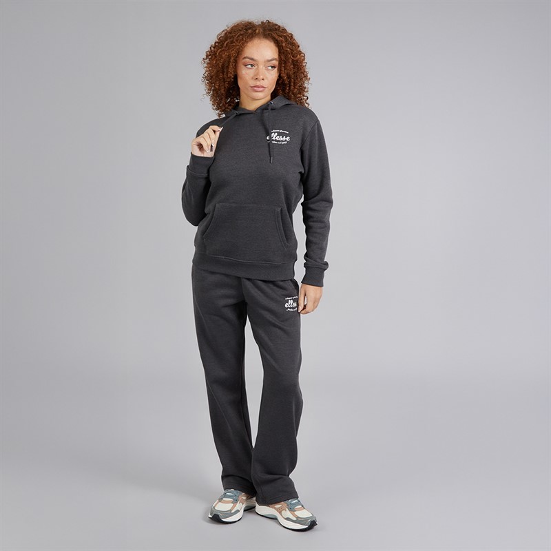 Ellesse Womens Khylie Straight Leg Sweat Pants Dark Grey Marl