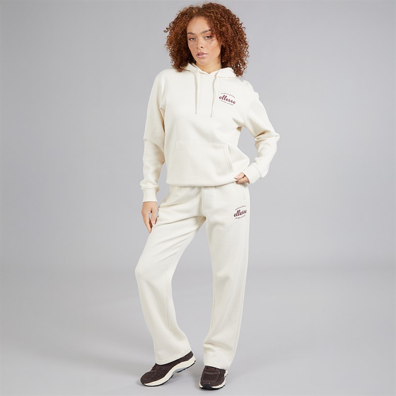 Ellesse Womens Khylie Straight Leg Sweat Pants Off White