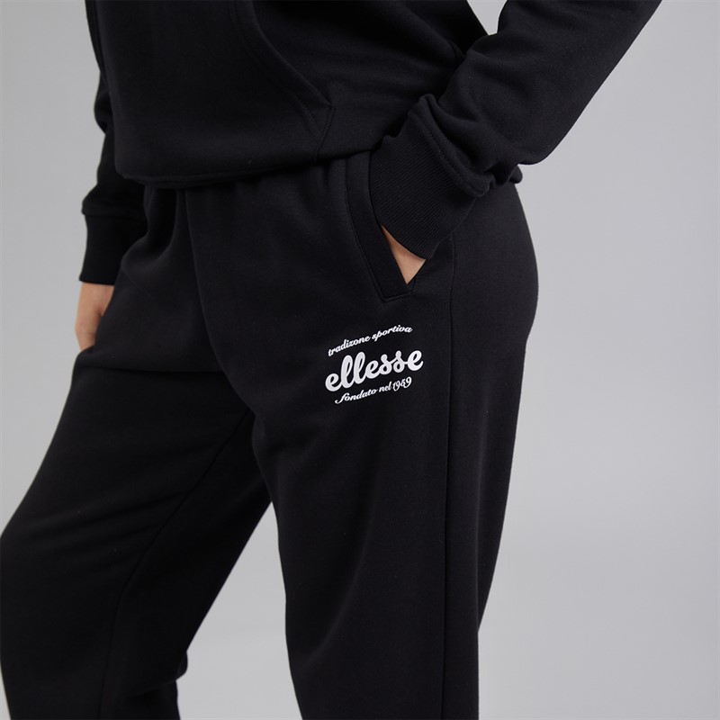 Ellesse Womens Khylie Straight Leg Sweat Pants Black
