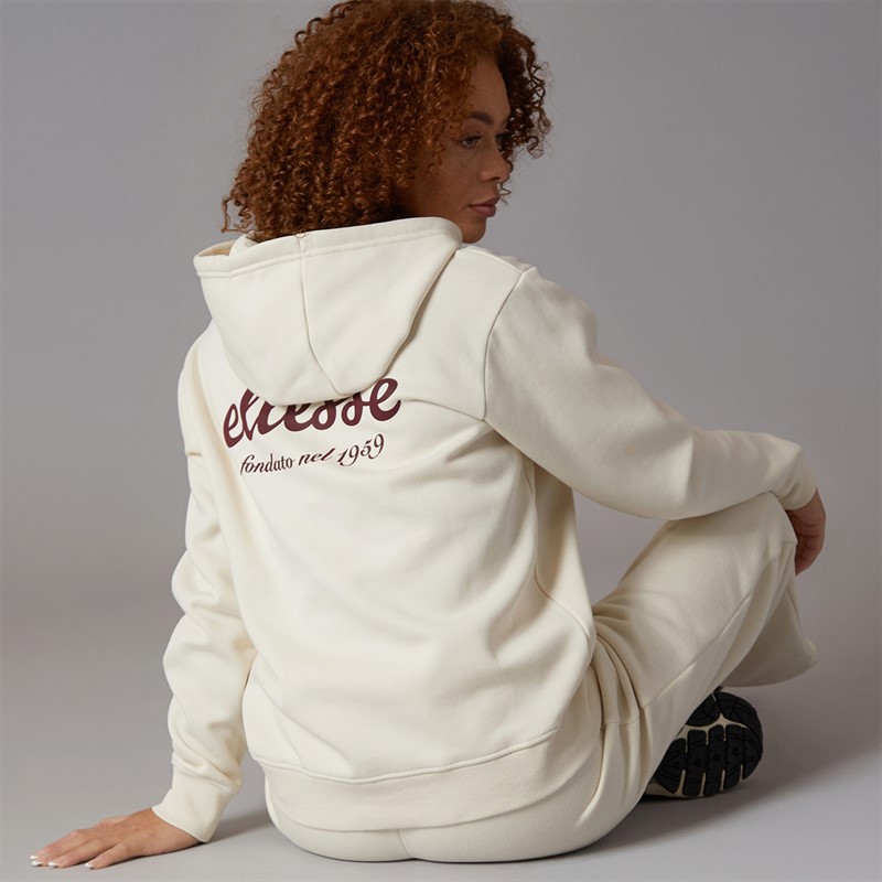 Ellesse Womens Pinebuff Hoodie Off White