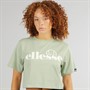 Ellesse Womens Silo Cropped Logo T-Shirt Light Green