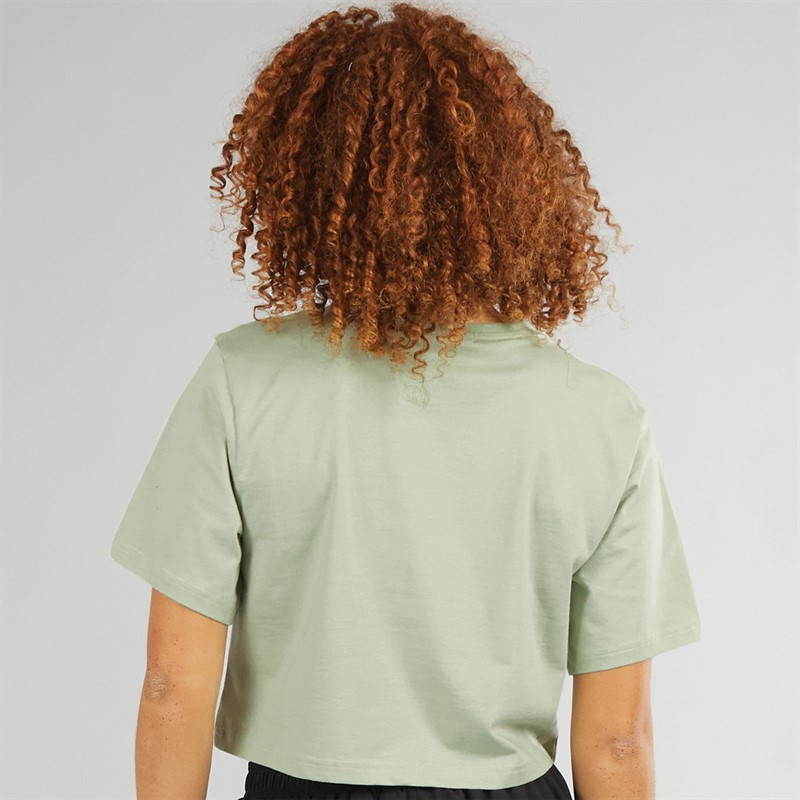 Ellesse Womens Silo Cropped Logo T-Shirt Light Green