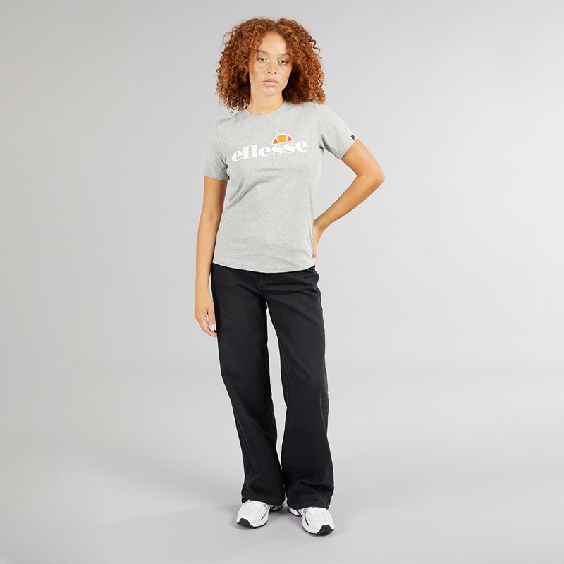 Ellesse Womens Albany Logo T-Shirt Grey Marl