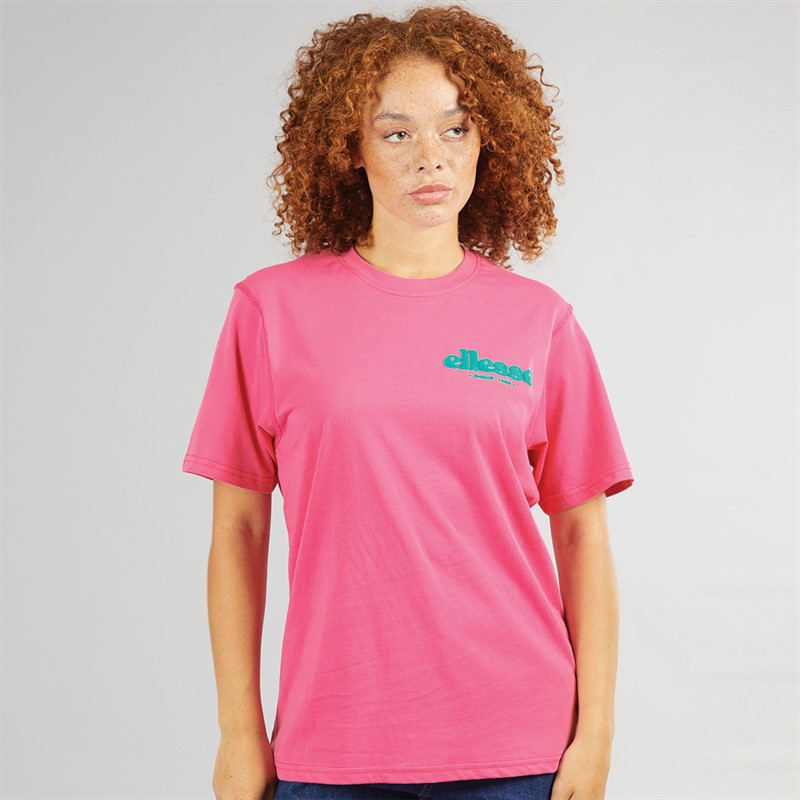 Ellesse Womens Campofelice Graphic T-Shirt Pink