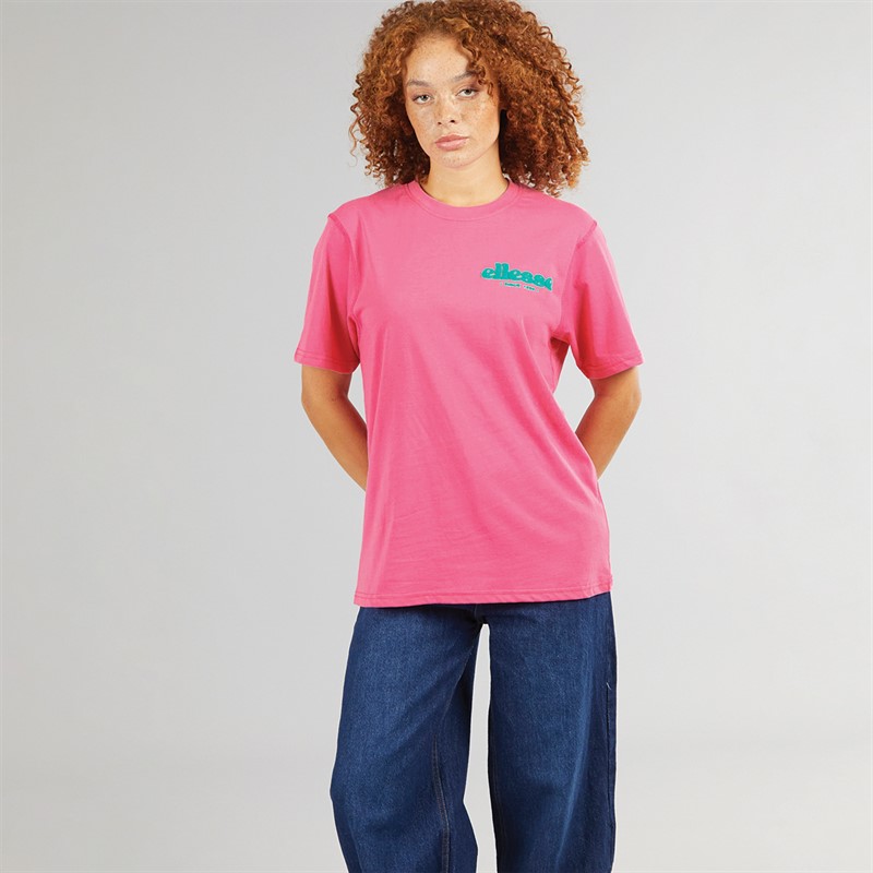 Ellesse Womens Campofelice Graphic T-Shirt Pink