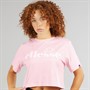 Ellesse Womens Silo Cropped Logo T-Shirt Light Pink