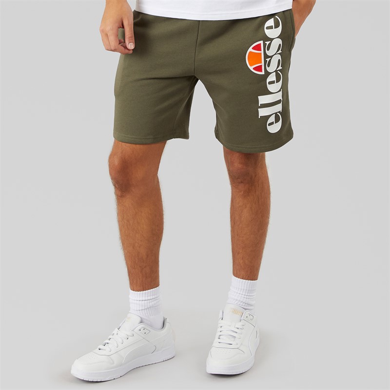 Ellesse Mens Bossini Logo Fleece Shorts Khaki - Size XS