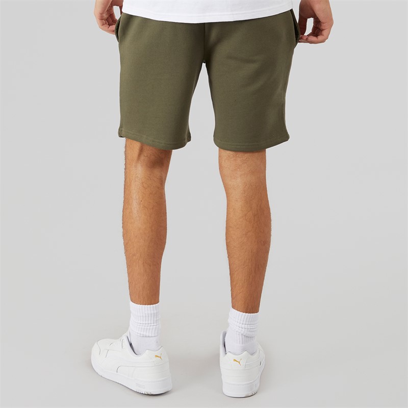 Ellesse Mens Bossini Logo Fleece Shorts Khaki