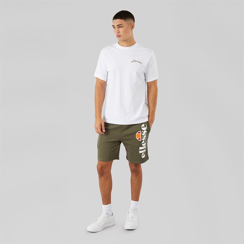 Ellesse Mens Bossini Logo Fleece Shorts Khaki