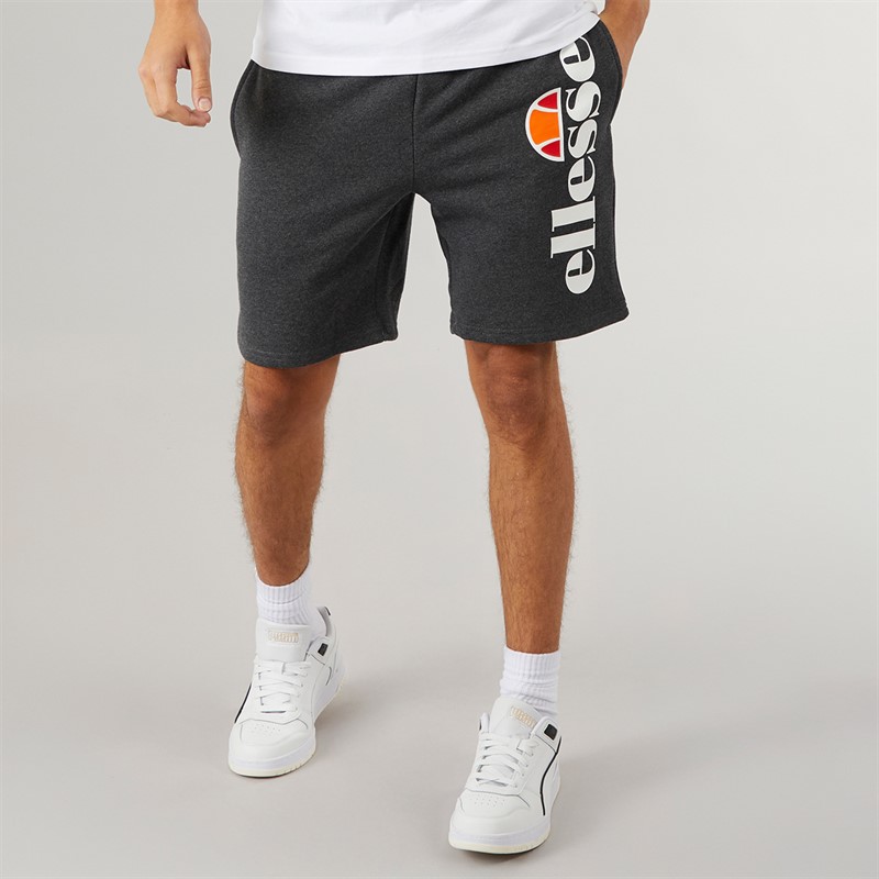 Ellesse Mens Bossini Logo Fleece Shorts Dark Grey Marl