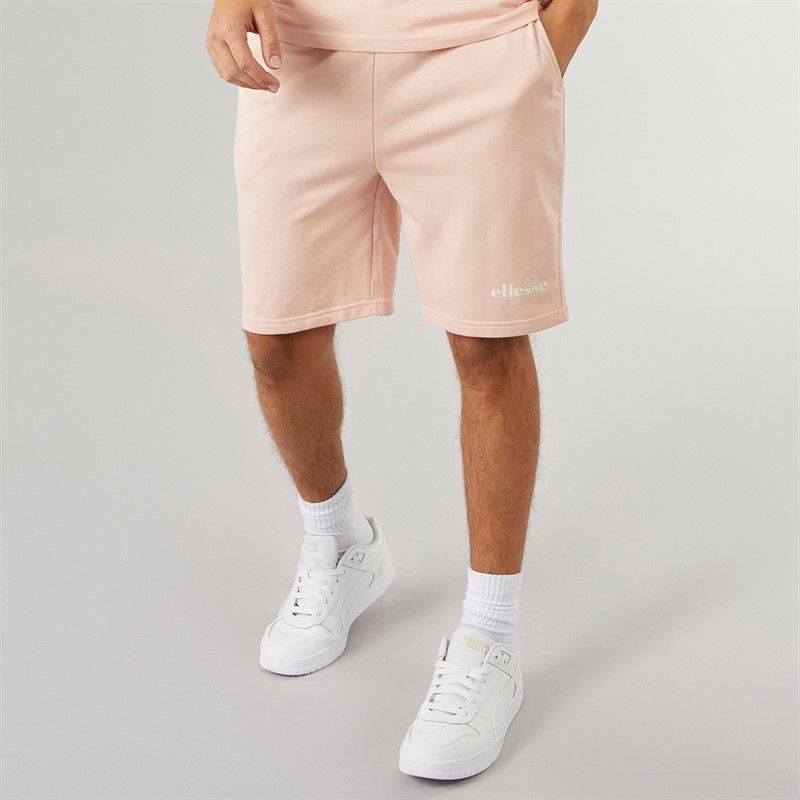 Ellesse Mens Molla Fleece Shorts Pink